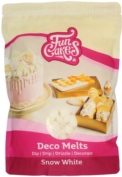 FunCakes Deco Melts Natuurlijk Wit - 1kg - Smeltsnoep - Cupcake Decoratie - Lollies - Snoepjes