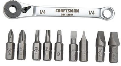 Screwdriver Set with Ratchet and Multi-Bit - 10-Piece