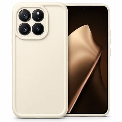 Geschikt voor Xiaomi 15T Hoesje - Siliconen Matte Back Cover - Creme
