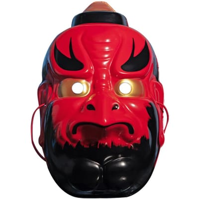 Cosplay Masque de Samouraï Japonais Mascarade Théâtrale Fête pour Femmes Maquillage Tengu Homme red