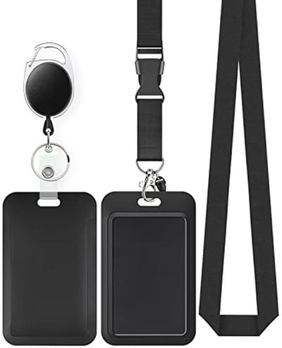 Verticale ID-kaarthouder met Badge Reel en Lanyard