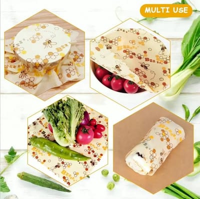 CHPN - Foodwraps - Bijenwasdoek voor eten - Voedselpapier - Beeswax Wrap - 6-delig - Herbruikbare voedselverpakking - 3 afmetingen