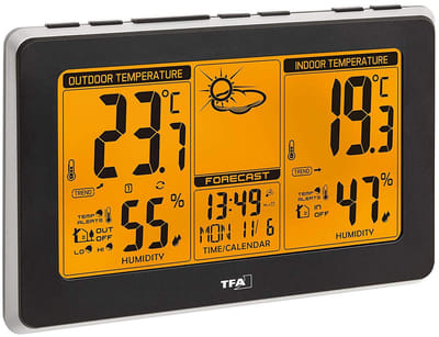 Draadloos Weerstation met Buiten Sensor, Weersvoorspelling en Radio Klok