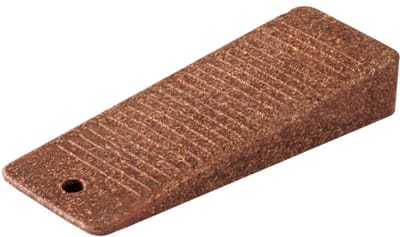 Flexibele siliconen deurstopper - kurk-look - 9.5 x 1.6cm - wig-vorm