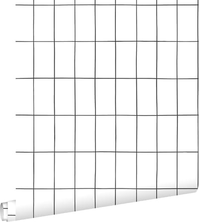 ESTAhome behang kleine tegeltjes zwart wit - 53 cm x 10.05 m - 139030