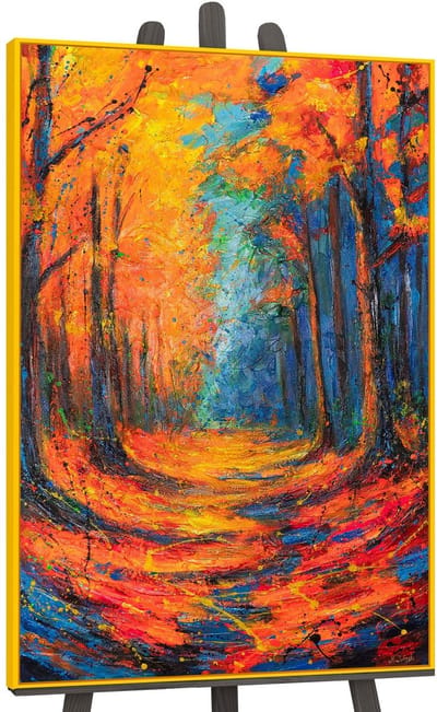 Canvas schilderij handgeschilderd breath of leaves abstract – YS-Art Gallery – Luxe wanddecoratie voor woonkamer – Modern schilderij voor slaapkamer en hal