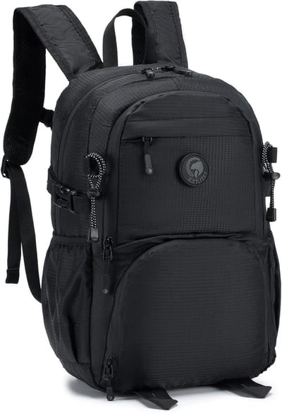 Thijox - Opvouwbare 25L Reisrugzak voor Cabinebagage 40x30x20cm (Wizzair, Vueling) - Diefstalwerend, Lichtgewicht, Groen - Handbagage voor Vliegen, Wa