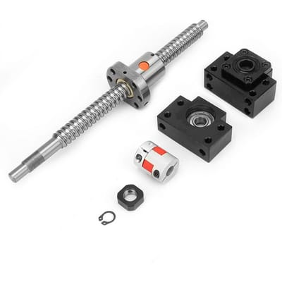 SFU1605 Roestvrijstalen Kogelomloopspindel 250mm & Moer & BKBF12 Ondersteuning & 6.35*10mm Koppeling