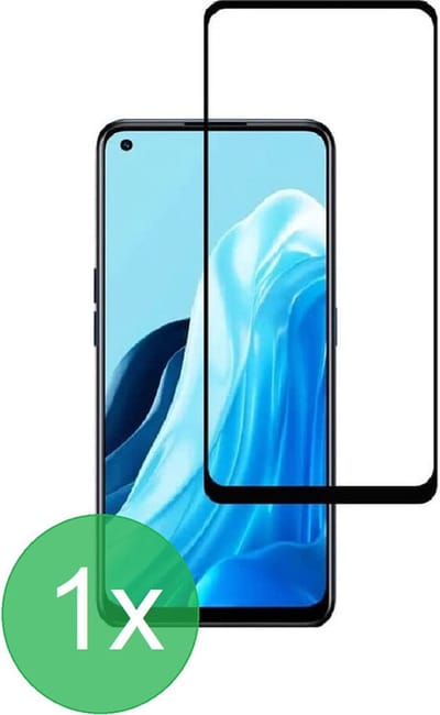 Full Screenprotector 1x Geschikt voor Oppo Reno8 Lite / Find X5 Lite - screen protector - volledige glas - bescherming - beschermglas - ZT Accessoires