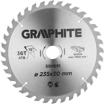 Graphite 55H691 - Zaagblad - 235mm - Widiatanden - Carbide