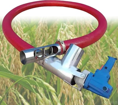 Elektrische Pellettransporteur - Graanstofzuiger Worm - Materiaal Verplaatsen - Flexibele Hoge Slang - 35 Meter - Zilver