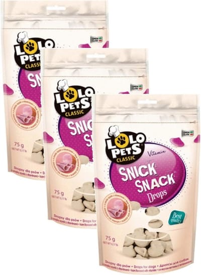 Lolo Pets Milk Drops For Dog 75 g - Hondensnacks - 3 x Ham