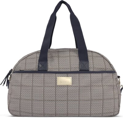 DAY ET Schoudertas Sporttas Day GW Check 1Nighter Weekend Bag Blue Nights Beige Veelkleurig