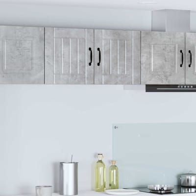 vidaXL - Wandkast - LUCCA - Betongrijs - 40 - x - 31 - x - 40 - cm - Bewerkt - hout