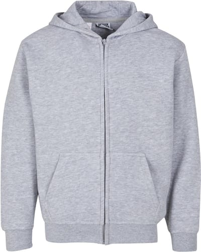 Urban Classics - Kids Basic Essential Vest Met Capuchon Kinderen - Kids 110/116 - Grijs