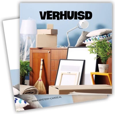 Mystery Card Verhuisd - Kaart met geheime boodschap