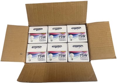 6 x Energetic E27 LED A60 Dimbaar Warm Wit (2700 K) mat Dimbaar 8.5 W (75w) 1055 Lumen Mat Glas (let op alleen dimbaar met een LED geschikte Dimmer)