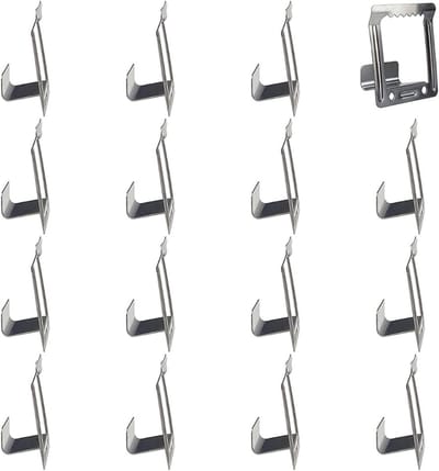 16-delige metalen stretcher frames voor canvas en foto's, inclusief hangers en pendants, ideaal voor eenvoudig ophangen en presenteren van kunstwerken in licht zwart