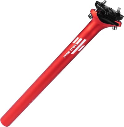 Mountainbike zadelpen van aluminiumlegering, 27,2/30,9/31,6 mm, 350 mm lengte voor MTB en racefiets, lichtgewicht en duurzaam