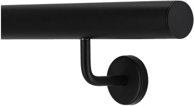Aluminium Leuning - Trapleuning Wandleuning - Veilige Grip - Roestvrijstalen Houders - 70 cm - Zwart