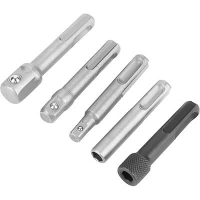 Adaptateur de douille en acier SDS Plus 3 pièces, rallonge hexagonale de douille SDS 2 pièces, accessoires pour outils électriques