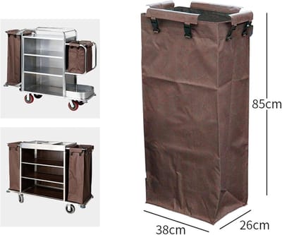 Reinigingskar Tas - Afval Opvang - Ruimte Organiseren - Grote Capaciteit - 38x26x85 cm - Zwart