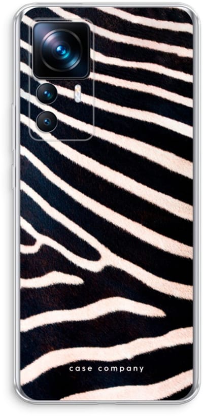 Case Company® - Hoesje geschikt voor Xiaomi 12T hoesje - Zebra - Soft Cover Telefoonhoesje - Bescherming aan alle Kanten en Schermrand