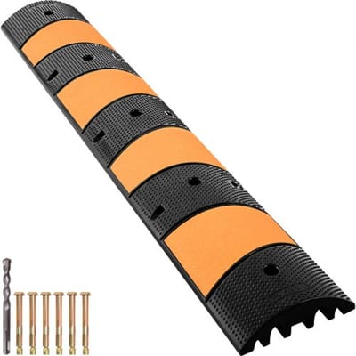 VEVOR kabelbrug overloopbeveiligingsramp met 2 kanalen 185x31x5,5cm tot 9980kg