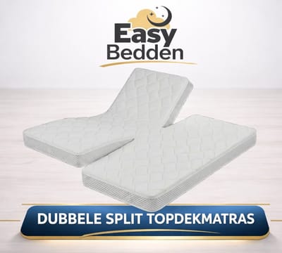 Easy Bedden dubbele split topdekmatras koudschuim HR45 140x200 circa 12 cm dik