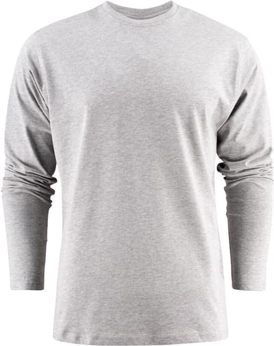 Printer HEAVY T-SHIRT L/S 2264016 - Grijs Mêlee - 5XL