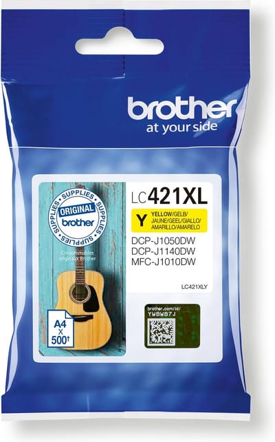 Inktcartridge brother lc-421xly geel | 1 stuk | 5 stuks