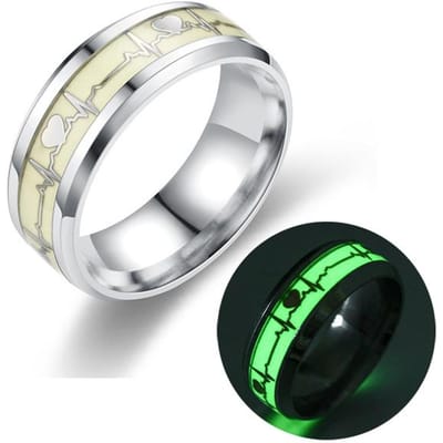 Mode Roestvrij Staal Lichtgevende Draak Ringen Voor Mannen Vrouwen Gloeien In Het Donker Paar Ring Trouwringen Sieraden Gift Accessoires 12 gray