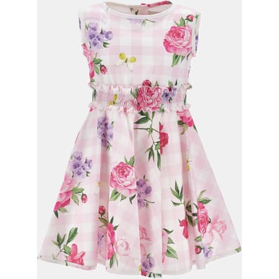 meisje jurk met bloem patroon