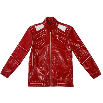 Film Michael MJ Beat It Jackson Veste Cosplay Imitateurs Cuir PU Rouge Punk Manteau Décontracté Pantalon Costumes de Scène Halloween 3XL brown
