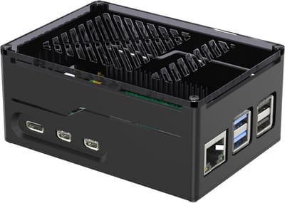 Metalen Behuizing voor Raspberry Pi 5 met PCIe M.2 NVMe SSD Ondersteuning