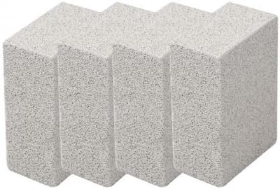 Grill Reinigingsstenen - Pumice Blokken - Barbecue Schoonmaken - Krasvrij Reinigen - 4 Stuks - Grijs
