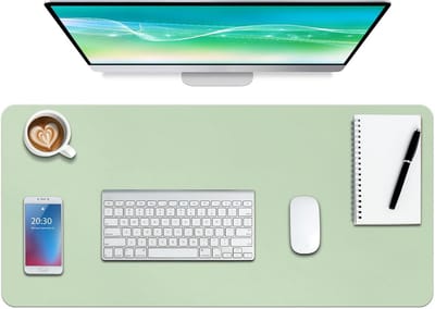 Bureaumat Leer - Bureaupad Desk Pad - Bureau Organiseren - Waterdicht PU Leer - 90 x 43 cm - Groen