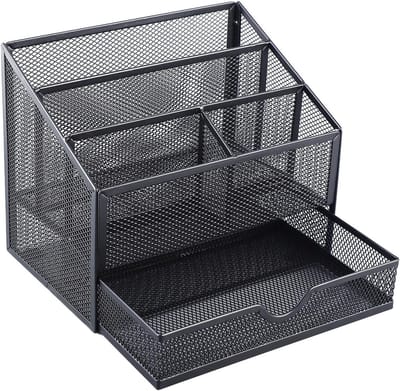 Multifunctionele Bureau Organizer met Lade, Papieren Brief Organizer en Pennenhouder voor een Opgeruimd Kantoor