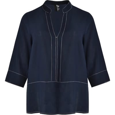 Viscose Mandarin Col Blouse Dames Mat Fashion