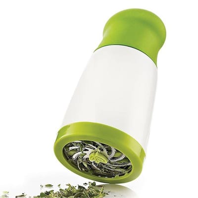 Handmatige kruidenmolen, kruidenmolen, peterselierasp, hakselaar, groentesnijder, koriandermolen, chili en koriander, keukengereedschap, gadget white