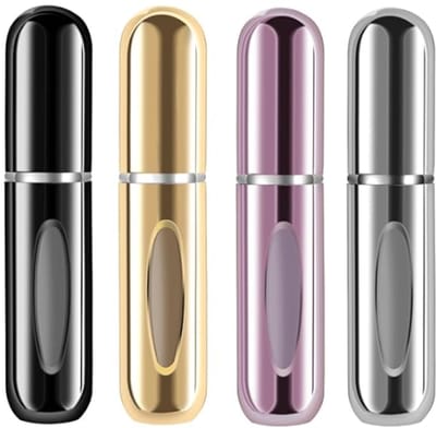 Mini Parfum Flesje - Spuitfles - Reisflesjes Handbagage - Leeg - Navulbaar - met een Transparant Venster - Makkelijk te Vullen - 5ml - 4 Stuks