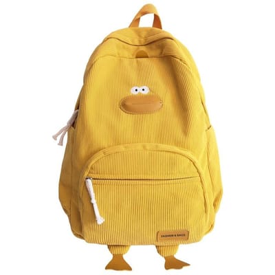 Schooltas met grote capaciteit voor meisjes  Studenten  Veelzijdige middelbare scholieren  Rugzak in Koreaanse stijl Cartoon Eend Rugzak