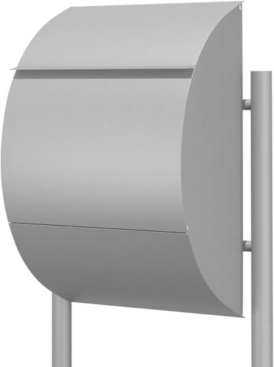 Staande Brievenbus - Brievenbus op Paal - Post Ontvangen - Grote Inhoud - 42x119.5x55.5 cm - Grijs Metallic