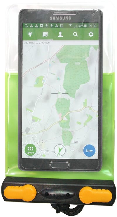 Aquapac waterdicht telefoonhoesje groen