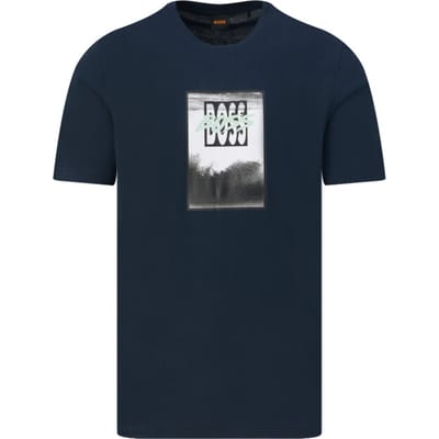 BOSS T-shirt Te DJ Donkerblauw (navy) - Maat M - Heren - Casual T-shirts