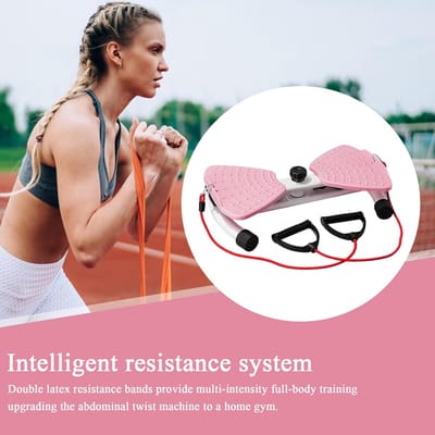 Taille Draaimachine - Buikspier Trainer - Buikspier Training - Stil Ontwerp - 51 cm Lengte - Roze