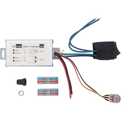 DC Motor Snelheidsregelaar 9V 12V 24V 36V 48V 60V PWM Variabele Ventilatorsnelheidsregelaar met CW CCW