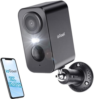 CAMERA OP BATTERIJ - DRAADLOZE AUDIO IP WIFI 3MPX - DUBBELZIJDIGE AUDIO BEVEILIGINGSCAMERA - VOOR THUIS MET ZONNEPANEEL - PIR BEWEGINGSDETECTIE - KLEUREN NACHTZICHT CCTV IP CAMERA SECURITY
