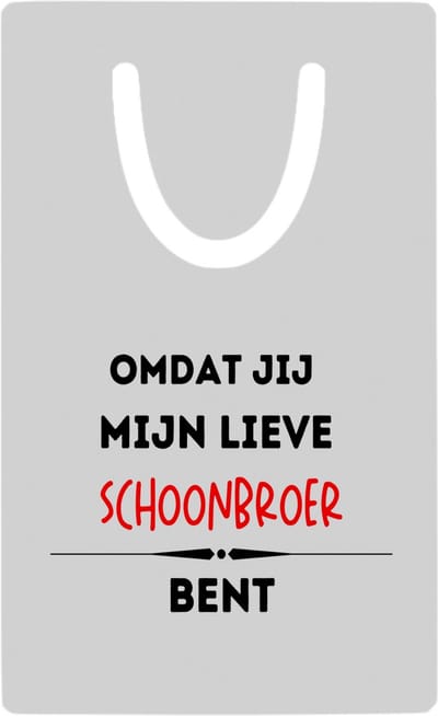 Hacebo® - omdat jij mijn lieve schoonbroer bent metalen boekenlegger - Broer - de liefste broer - verjaardag - cadeautje voor broer - kado - geschenk Bladwijzer boekenleggers - 7.6 cm x 5cm