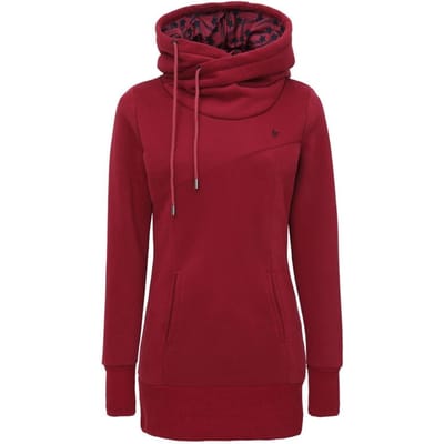 Forplay Trui met capuchon - Adele - S - voor Vrouwen - rood-zwart